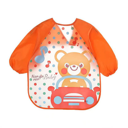 Waterproof Long Sleeve Bib Coat PEVA 1-3Y