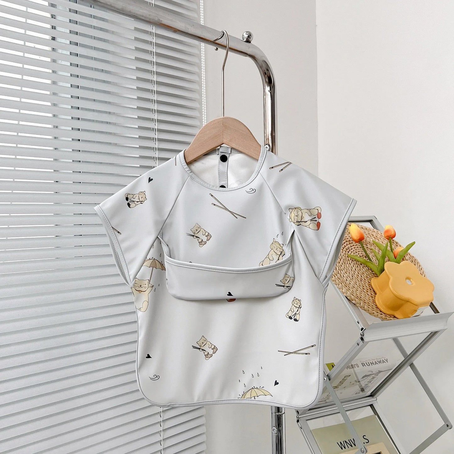 Waterproof Short Sleeve Animal Bib 1-3Y Kids