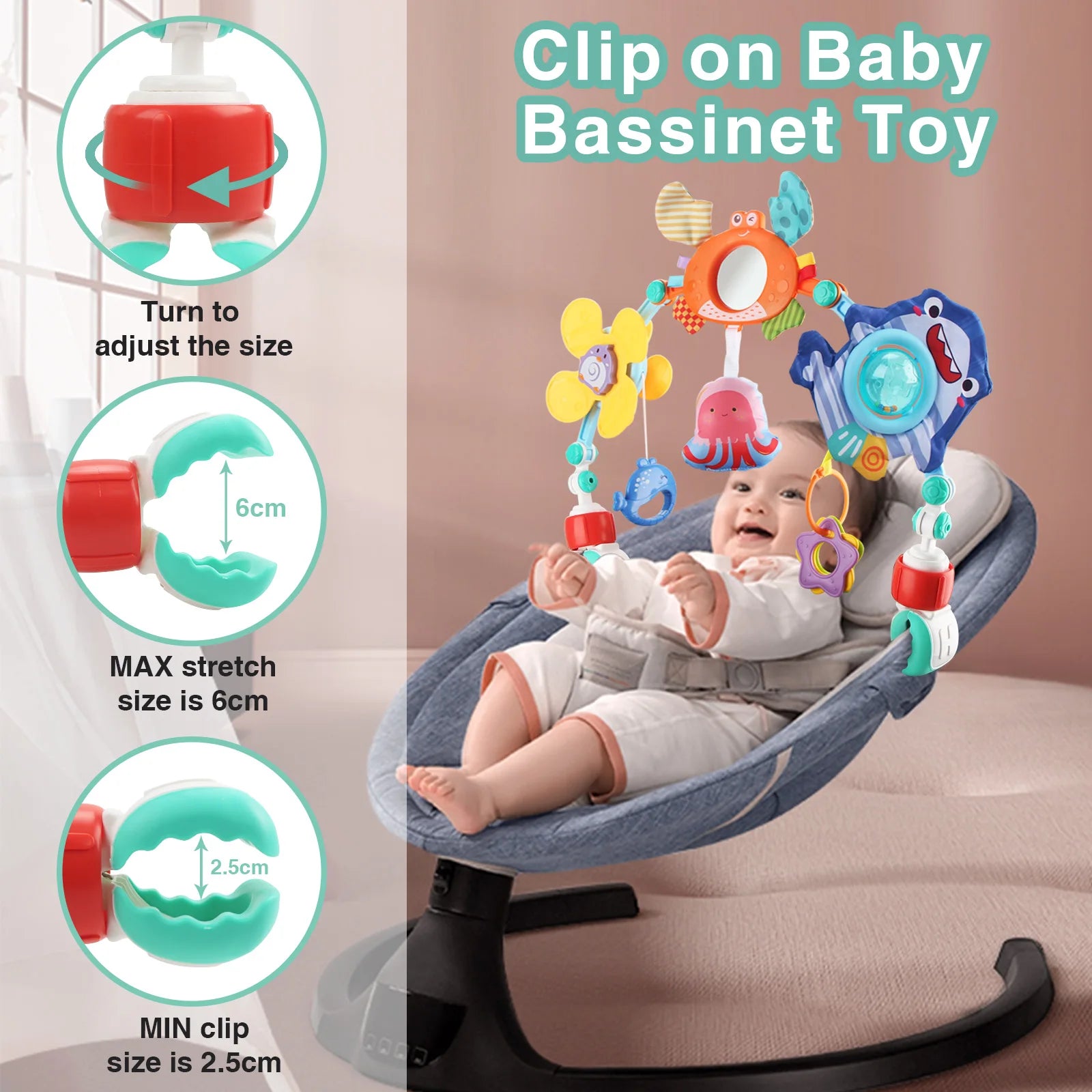 Stroller Arch Sensory Toy BPA-Free 0-12M