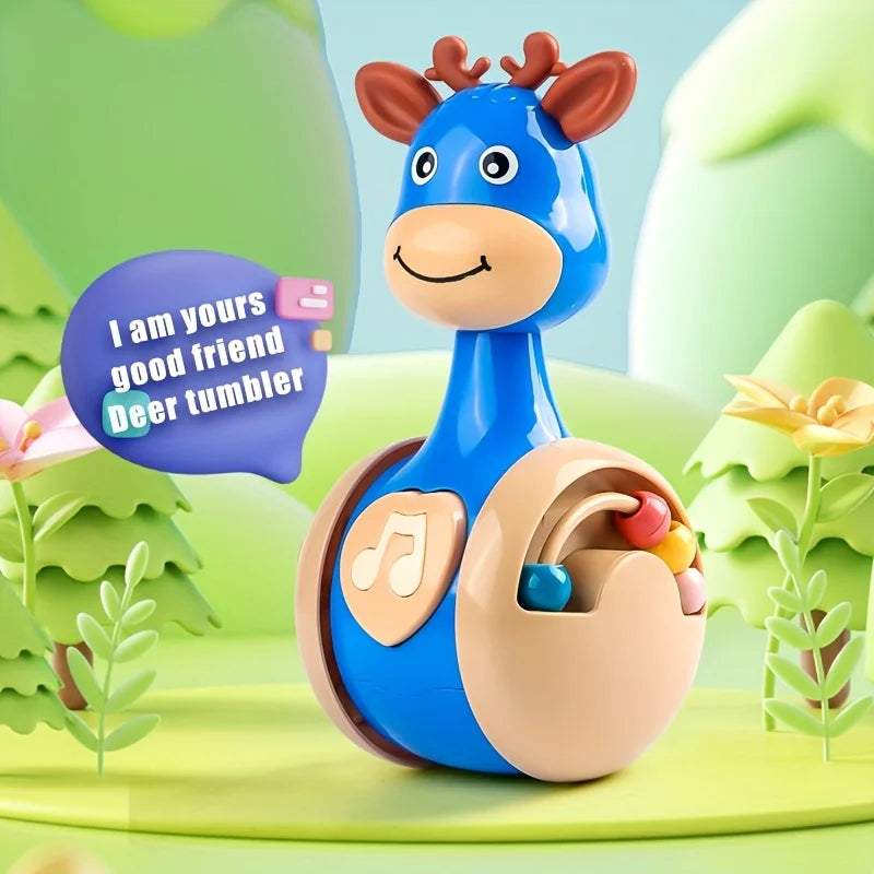 Roly Poly Tumbler Wobbler Toy Deer 4-12M