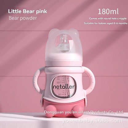 Glass Bottle 150ml Silicone Sleeve Anti-Colic – front view