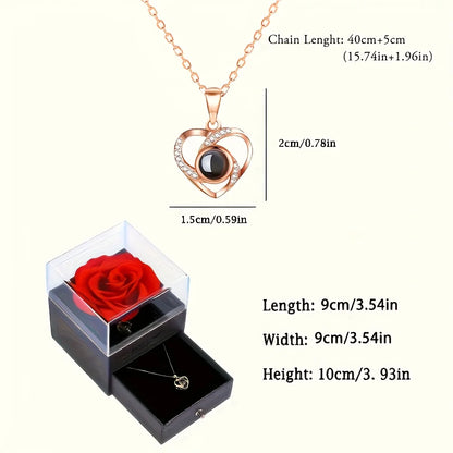 Projection Necklace 100 Languages I Love You