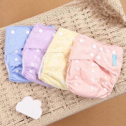HappyFlute 4PCS Reusable Pocket Cloth Diapers