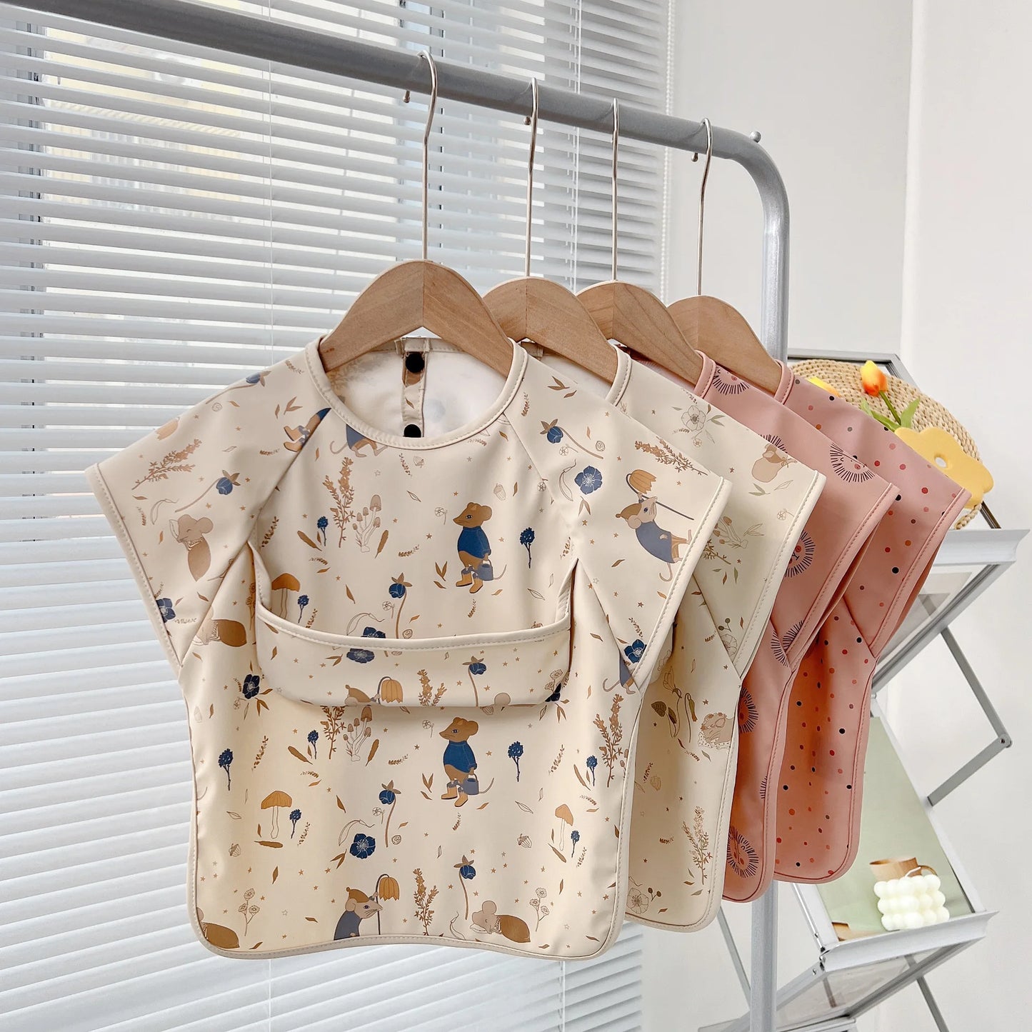 Waterproof Short Sleeve Animal Bib 1-3Y Kids