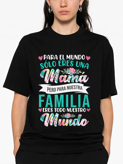 Floral Graphic Tee for Moms 14 Colors