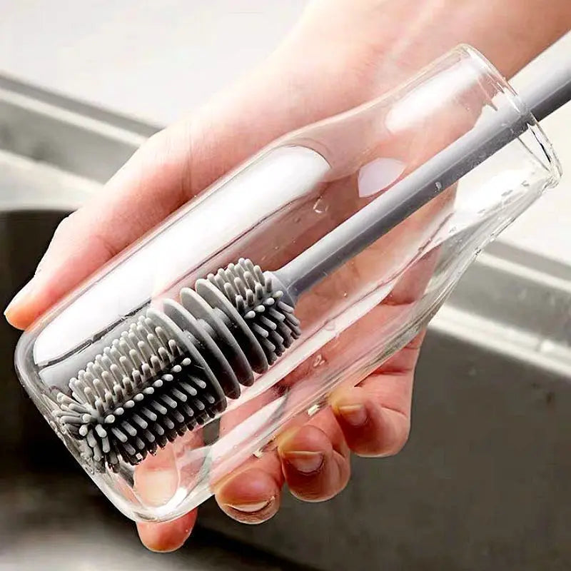 Long Handle Silicone Bottle Brush 360° – 33cm long handle
