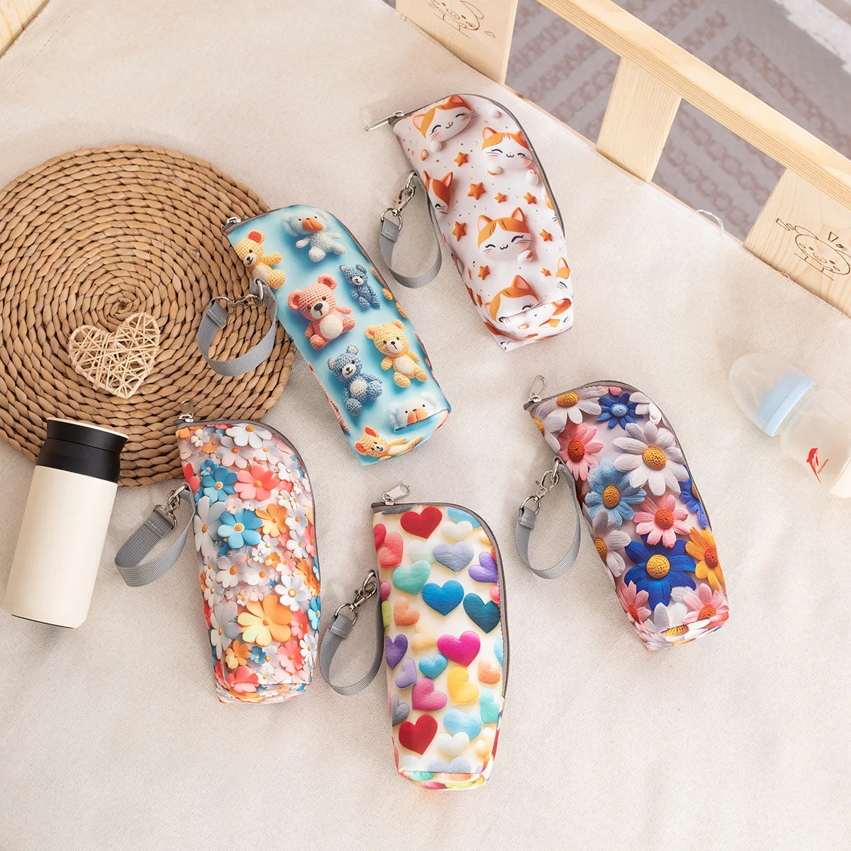 Bottle Insulation Stroller Bag 5 Colors – front view