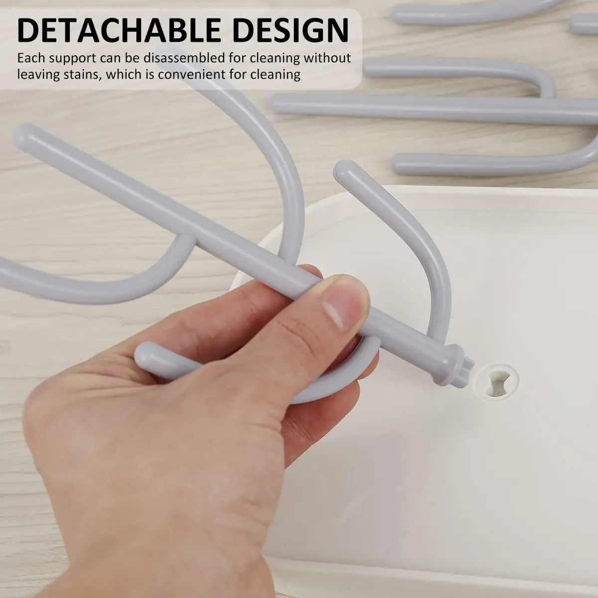 Bottle Drying Rack for Kitchen Counter Detachable – front view