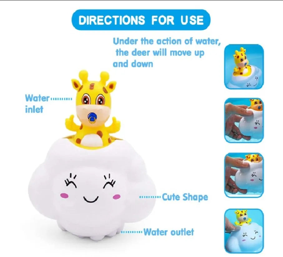 Bath Spraying Cloud Toy Water Play 0-3 Yrs