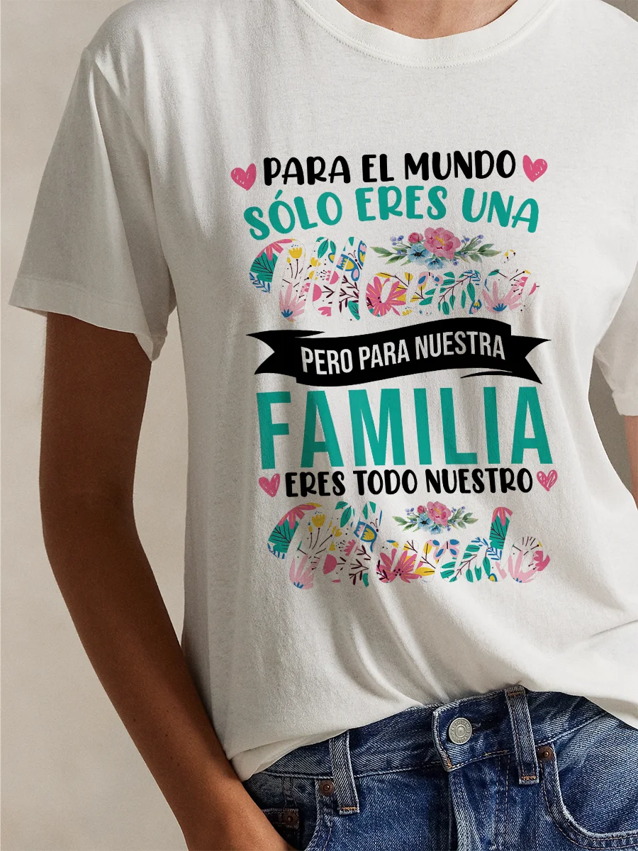 Floral Graphic Tee for Moms 14 Colors