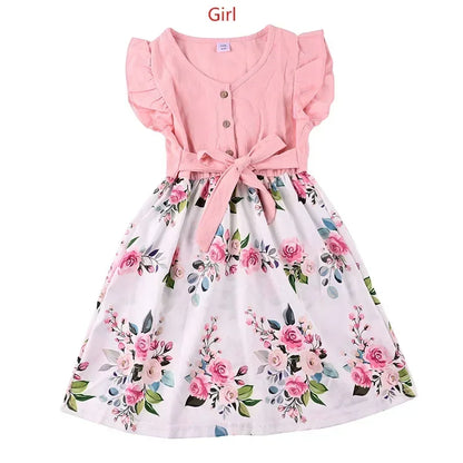 Mother Daughter Floral Matching Dress Set
