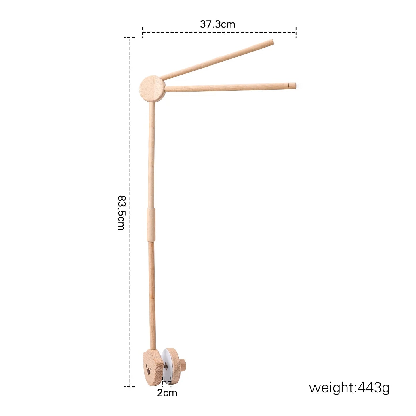 Wooden Revolving Music Box Crib Mobile 0-12M