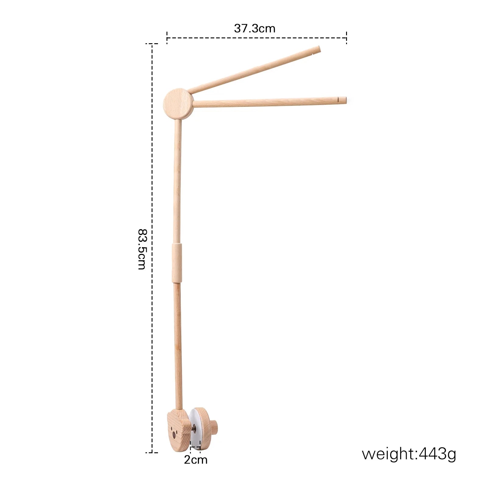 Wooden Revolving Music Box Crib Mobile 0-12M