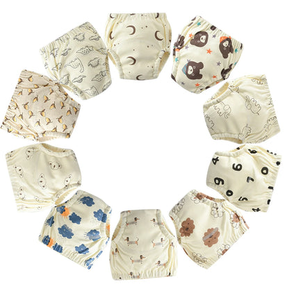 Waterproof Cotton Potty Training Pants 10-Pack – 4-layer construction