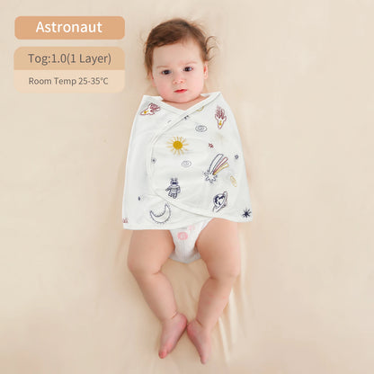 Cotton Belly Strap Swaddle S/M 4 Prints 0-6M – sizes S and M for 0-6 months