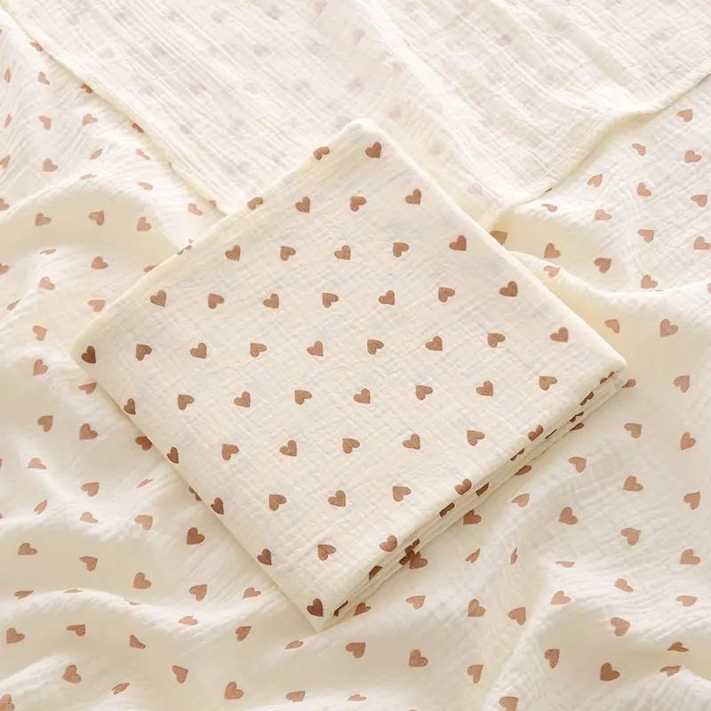 Cotton Muslin Swaddle Blanket 80x80cm 0-24M Kids