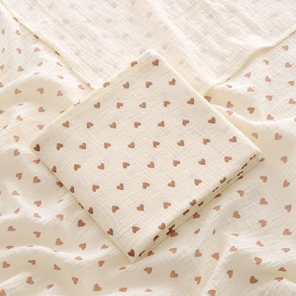 Cotton Muslin Swaddle Blanket 80x80cm 0-24M Kids
