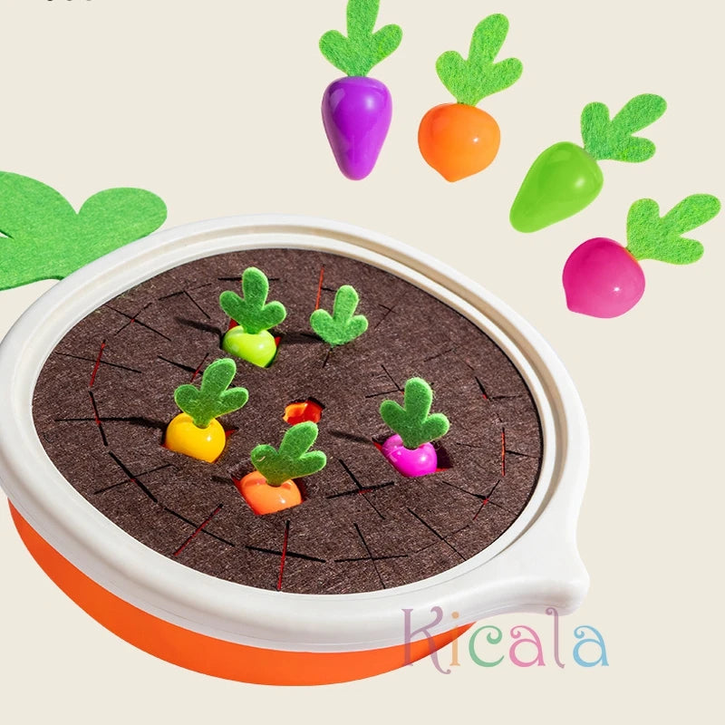 Montessori Pull Carrot Counting & Sorting Toy 3-12Y