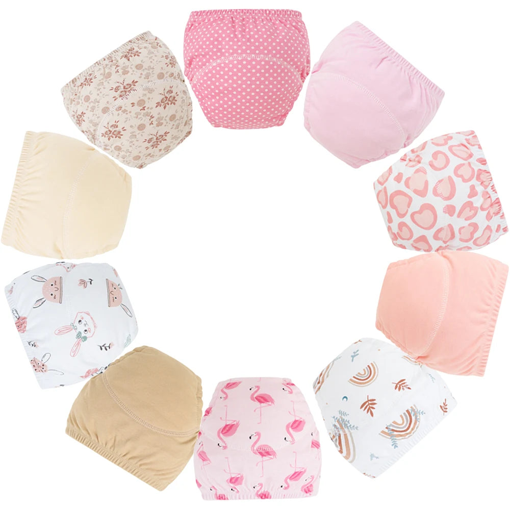 Waterproof Cotton Potty Training Pants 10-Pack – 4-layer construction