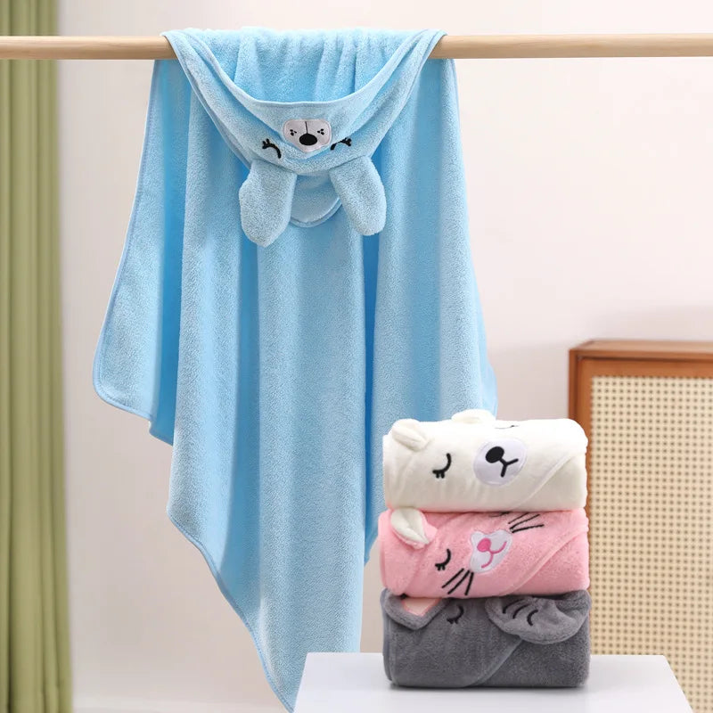 Hooded Bath Towel Blanket Cotton Bamboo Kids