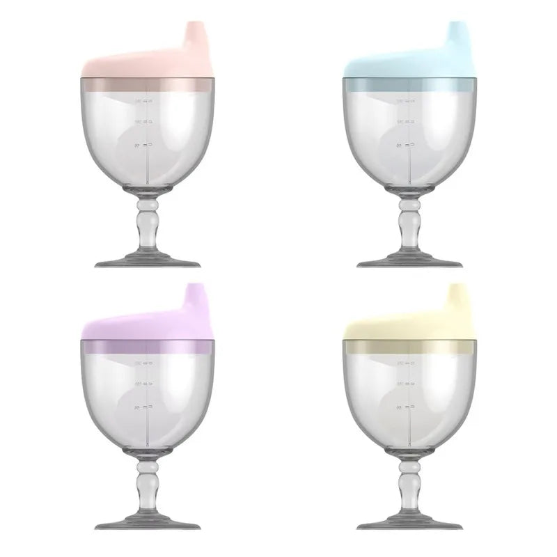150ml Learning Drinking Bottle Wine Glass Shape Duckbill Cup – front view