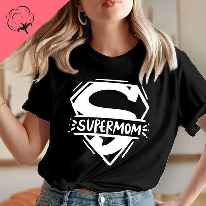 Super Mom Superhero T-Shirt Cotton Mom Tee