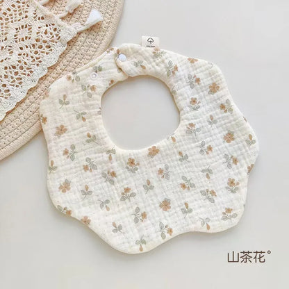 Animal Muslin Burp Cloth Bib Cotton 0-1Y – Front View