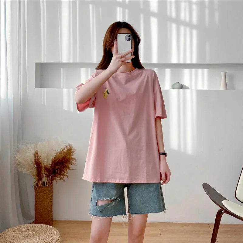 Nursing T-Shirt Cotton Top Breastfeeding