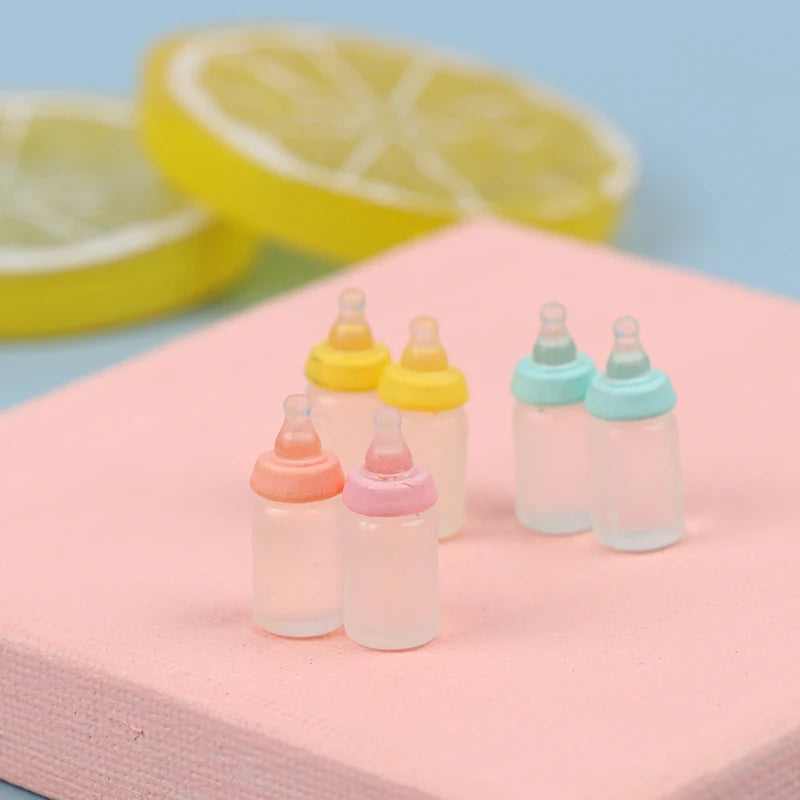 Dollhouse Miniature Milk Bottle Set 6pcs 112 Scale