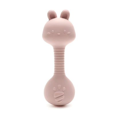 Bunny Silicone Rattle Teether BPA-Free 0-2Y