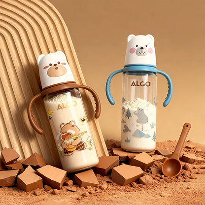 PP Bottle with Handle 240ml FCM Certified – front view