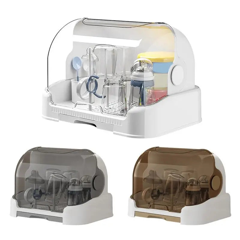 Bottle Drying Rack with Dustproof Lid 3 Colors