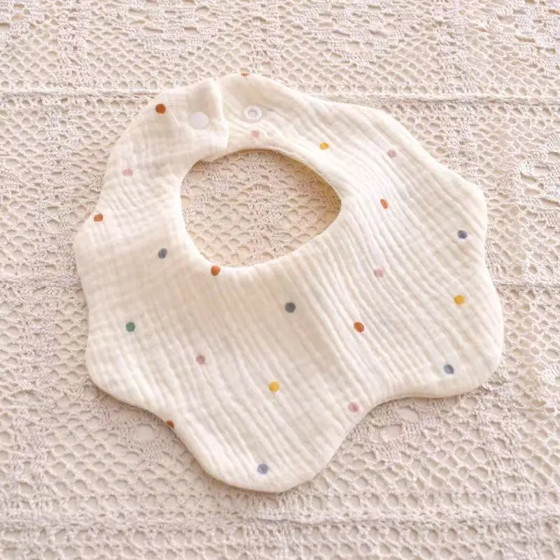 Animal Muslin Burp Cloth Bib Cotton 0-1Y – Front View