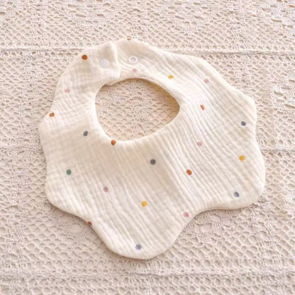 Animal Muslin Burp Cloth Bib Cotton 0-1Y – Front View