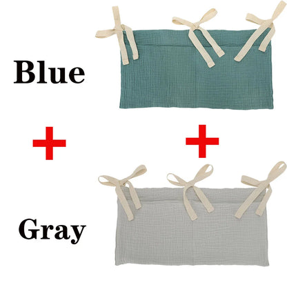 Crib Organizer Hanging Storage Bag 2 Pockets