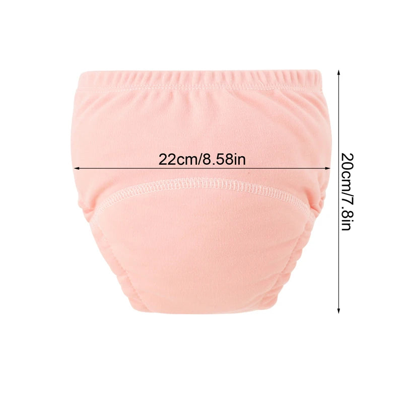 Cotton Training Pants 3-Pack Washable – 5 color options Brown Pink Blue Gray Green