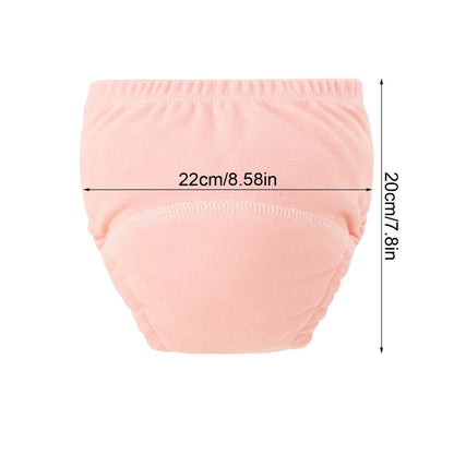 Cotton Training Pants 3-Pack Washable – 5 color options Brown Pink Blue Gray Green
