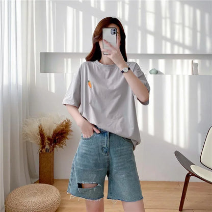 Nursing T-Shirt Cotton Top Breastfeeding