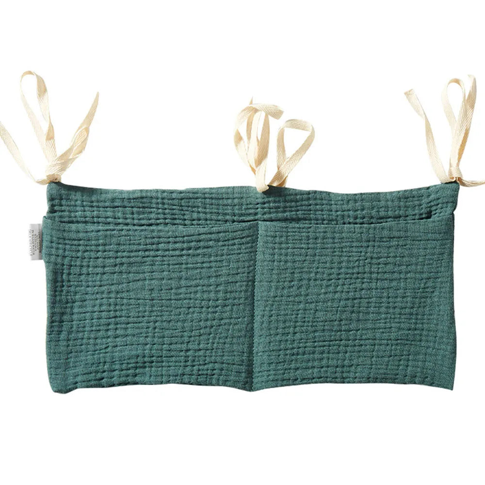 Crib Organizer Hanging Storage Bag 2 Pockets