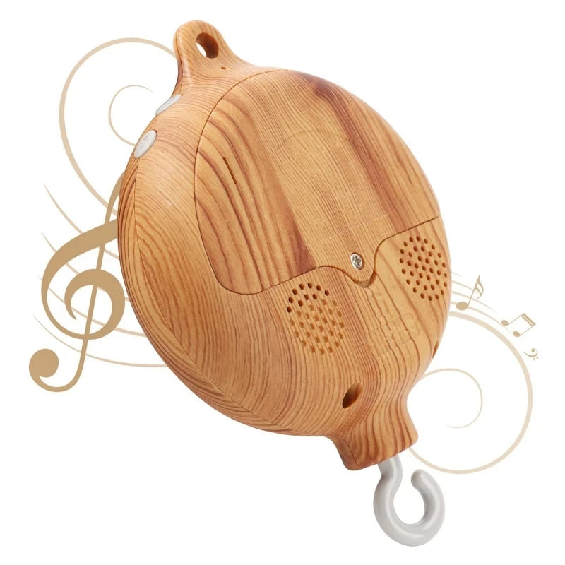 Wooden Revolving Music Box Crib Mobile 0-12M