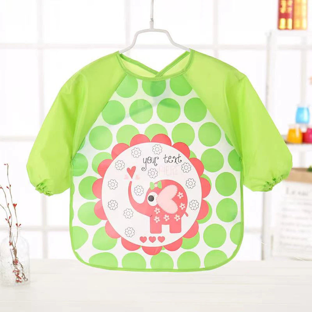 Waterproof Long Sleeve Bib Coat PEVA 1-3Y
