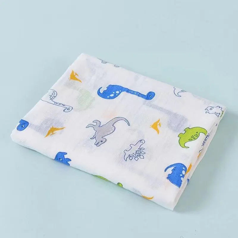 Dual Layer Muslin Swaddle Blanket 110cm 4-Pack