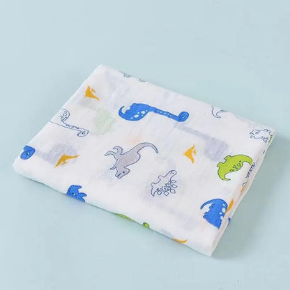 Dual Layer Muslin Swaddle Blanket 110cm 4-Pack
