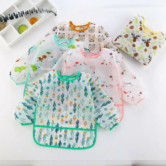 Waterproof Long Sleeve Art Smock Bib 1-3Y