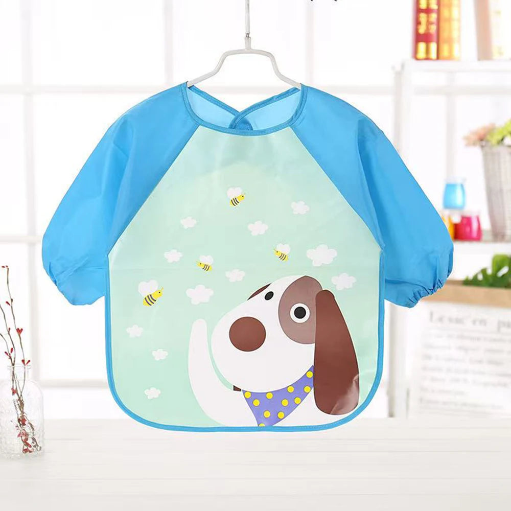 Waterproof Long Sleeve Bib Coat PEVA 1-3Y