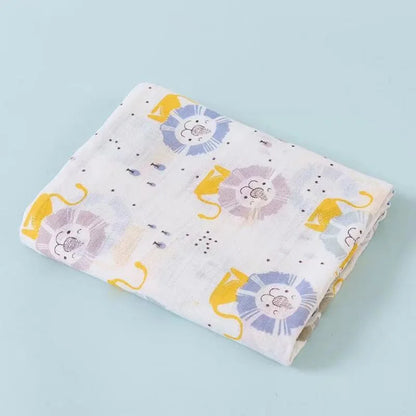Dual Layer Muslin Swaddle Blanket 110cm 4-Pack