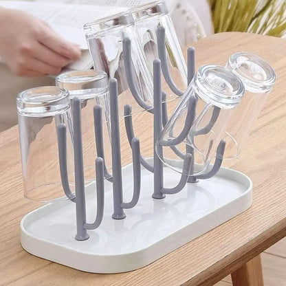 Bottle Drying Rack for Kitchen Counter Detachable – front view