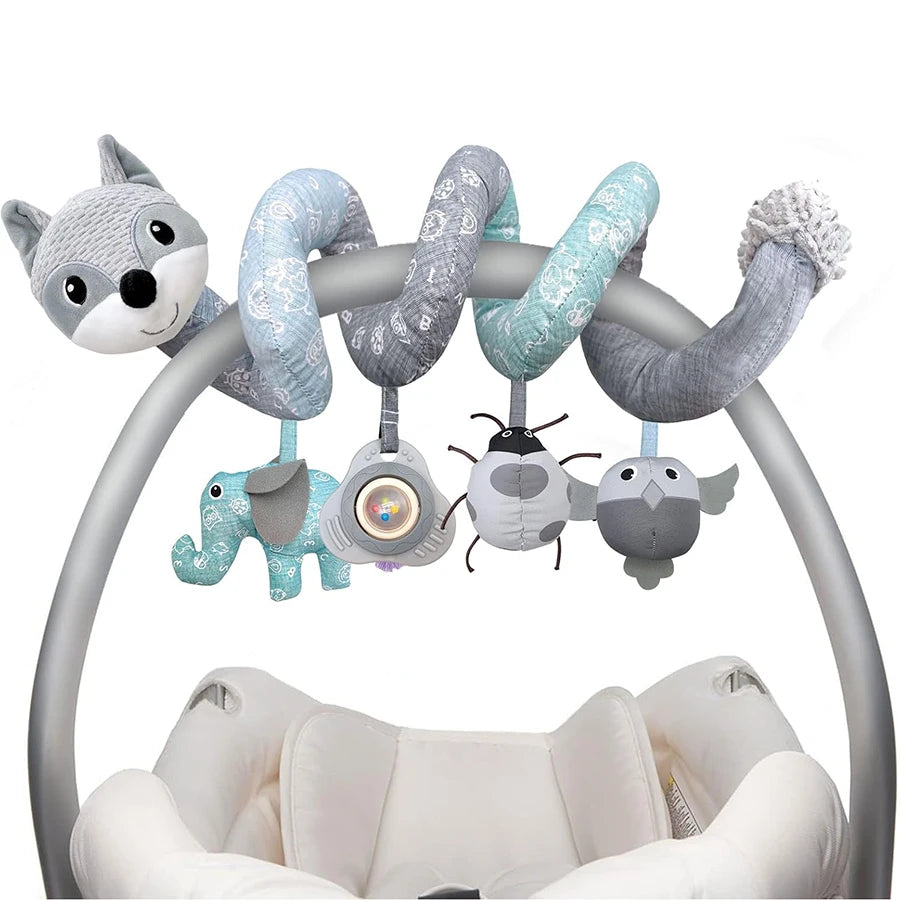 Car Seat Plush Music Hanging Rattle Toy 0-6M