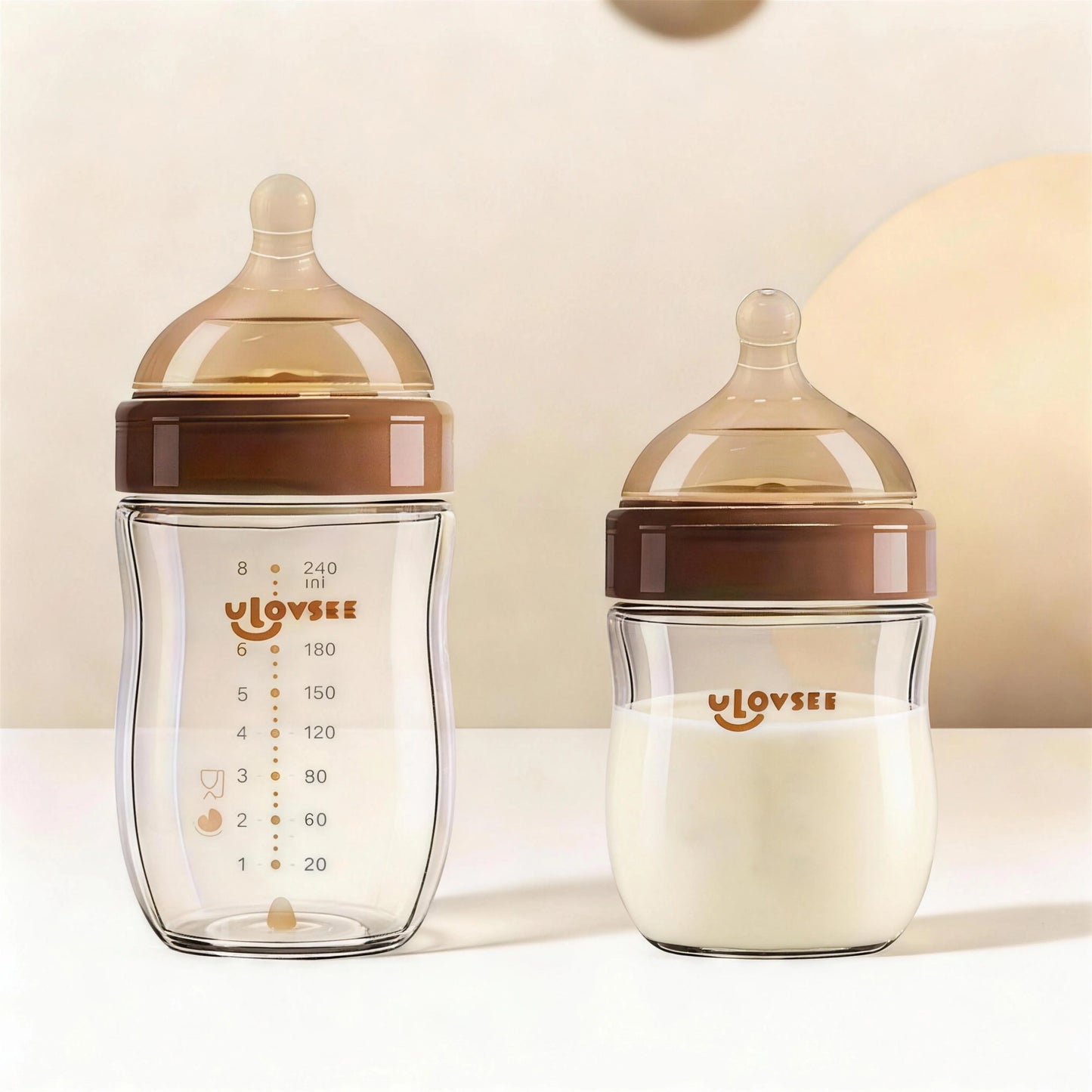 Borosilicate Glass Anti-Colic Bottle – wide neck design