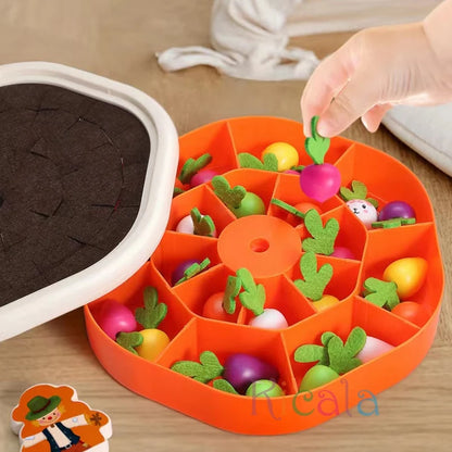Montessori Pull Carrot Counting & Sorting Toy 3-12Y